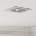 LAMPY WPUSZCZANE 24 SZT. KWADRAT GU10 SREBRNY 91X91MM