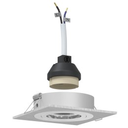 LAMPY WPUSZCZANE 24 SZT. KWADRAT GU10 SREBRNY 91X91MM