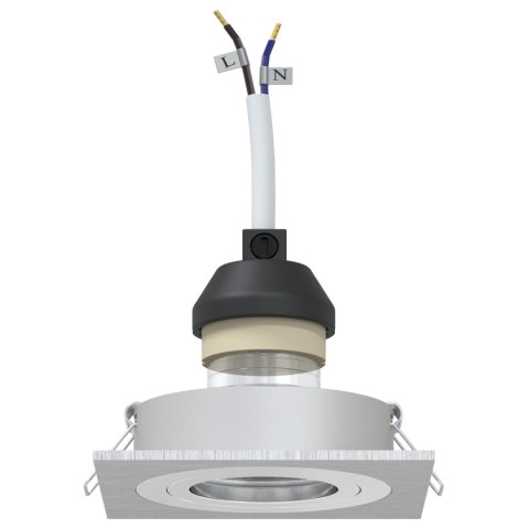 LAMPY WPUSZCZANE 24 SZT. KWADRAT GU10 SREBRNY 91X91MM