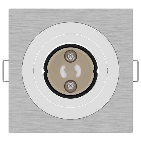 LAMPY WPUSZCZANE 24 SZT. KWADRAT GU10 SREBRNY 91X91MM