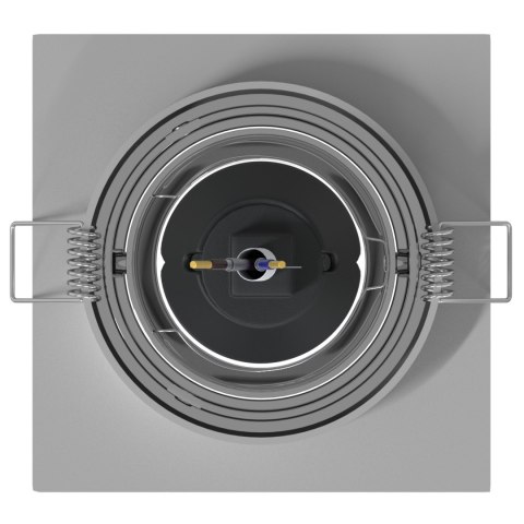 LAMPY WPUSZCZANE 24 SZT. KWADRAT GU10 SREBRNY 91X91MM