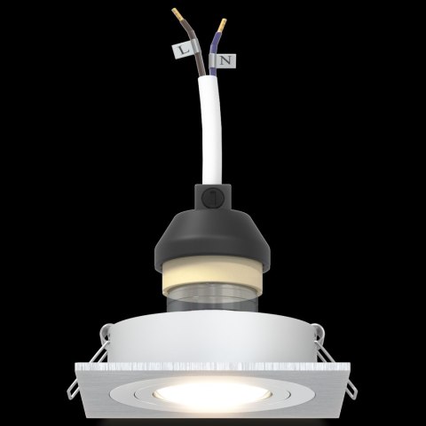 LAMPY WPUSZCZANE 24 SZT. KWADRAT GU10 SREBRNY 91X91MM