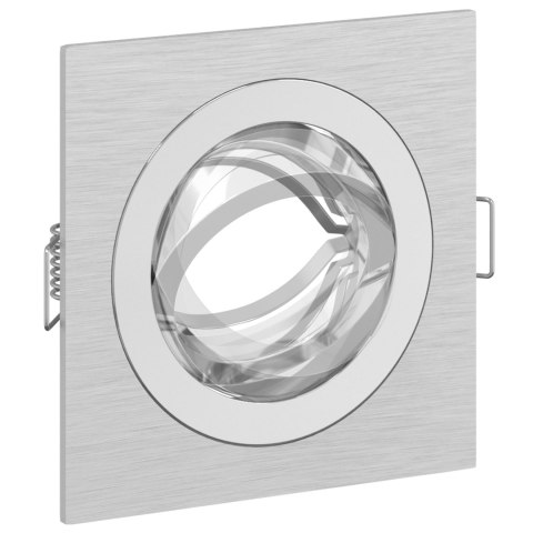 LAMPY WPUSZCZANE 24 SZT. KWADRAT GU10 SREBRNY 91X91MM