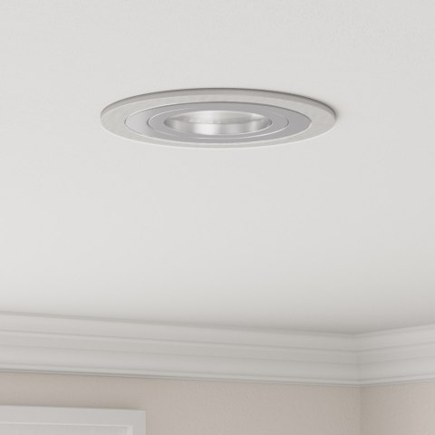 LAMPY WPUSZCZANE 24 SZT. OKRĄGŁY GU10 SREBRNY Ø91MM