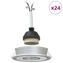 LAMPY WPUSZCZANE 24 SZT. OKRĄGŁY GU10 SREBRNY Ø91MM