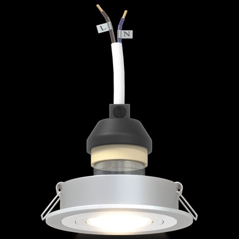 LAMPY WPUSZCZANE 24 SZT. OKRĄGŁY GU10 SREBRNY Ø91MM