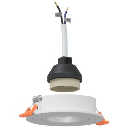 VidaXL Reflektory wpuszczane 12 szt. Okrągłe GU10 Białe Ø91 mm