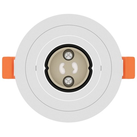 VidaXL Reflektory wpuszczane 12 szt. Okrągłe GU10 Białe Ø91 mm