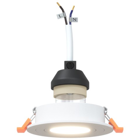 VidaXL Reflektory wpuszczane 12 szt. Okrągłe GU10 Białe Ø91 mm