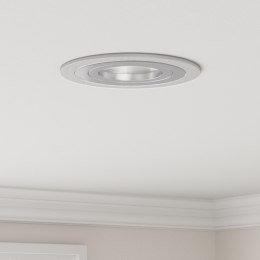 VidaXL Reflektory wpuszczane 12 szt. Okrągłe GU10 Srebrne Ø91 mm