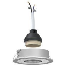 VidaXL Reflektory wpuszczane 12 szt. Okrągłe GU10 Srebrne Ø91 mm
