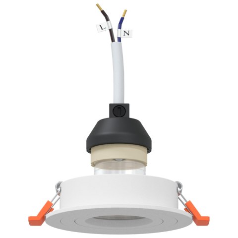 VidaXL Reflektory wpuszczane 24 szt. Okrągłe GU10 Białe Ø91 mm