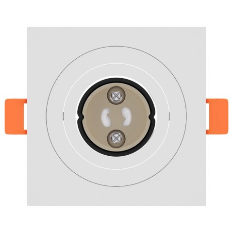 VidaXL Reflektory wpuszczane 6 szt. Kwadrat GU10 Białe 91x91 mm