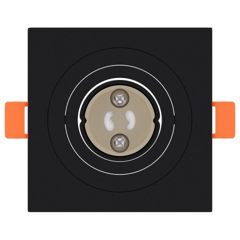 REFLEKTORY WPUSZCZANE 6 SZT. KWADRAT GU10 CZARNY 91X91MM