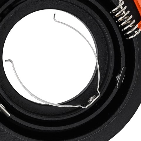 WBUDOWANE REFLEKTORY 6 SZT. OKRĄGŁE GU10 CZARNY Ø91MM