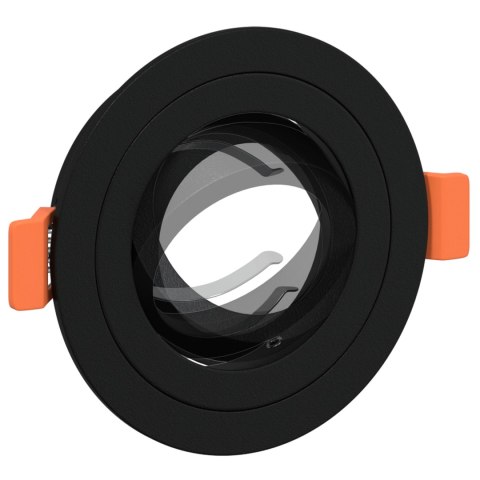 WBUDOWANE REFLEKTORY 6 SZT. OKRĄGŁE GU10 CZARNY Ø91MM