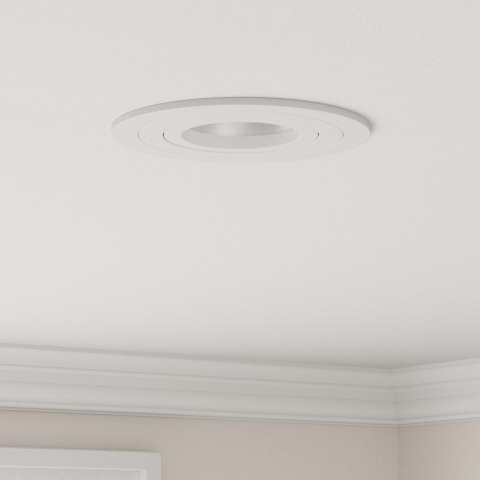 VidaXL Wpuszczane Reflektory 6 sztuk Okrągłe GU10 Białe Ø91 mm