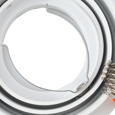 VidaXL Wpuszczane Reflektory 6 sztuk Okrągłe GU10 Białe Ø91 mm