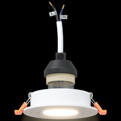 VidaXL Wpuszczane Reflektory 6 sztuk Okrągłe GU10 Białe Ø91 mm