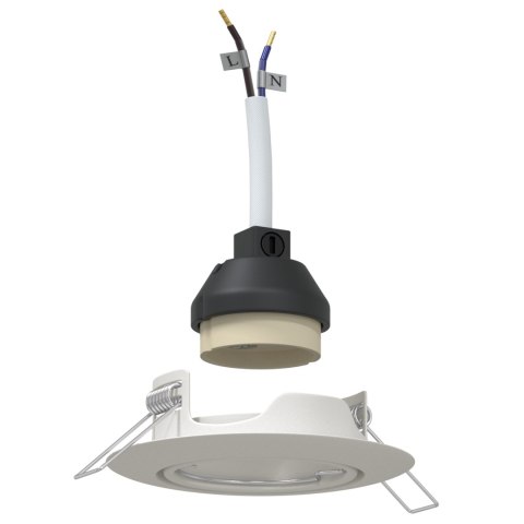 VidaXL Wpuszczane Spotlights 6 sztuk Okrągłe GU10 Białe Ø90 mm Stal