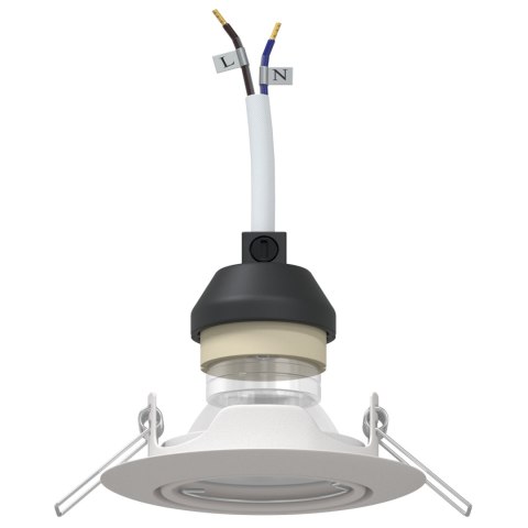 VidaXL Wpuszczane Spotlights 6 sztuk Okrągłe GU10 Białe Ø90 mm Stal