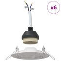 VidaXL Wpuszczane Spotlights 6 sztuk Okrągłe GU10 Białe Ø90 mm Stal