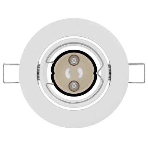 VidaXL Wpuszczane Spotlights 6 sztuk Okrągłe GU10 Białe Ø90 mm Stal