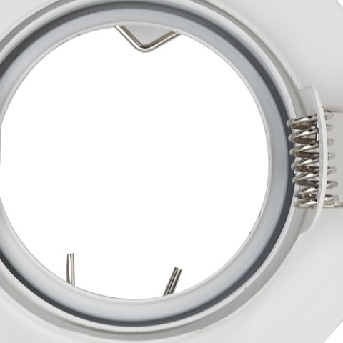 VidaXL Wpuszczane Spotlights 6 sztuk Okrągłe GU10 Białe Ø90 mm Stal