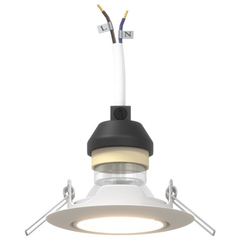 VidaXL Wpuszczane Spotlights 6 sztuk Okrągłe GU10 Białe Ø90 mm Stal