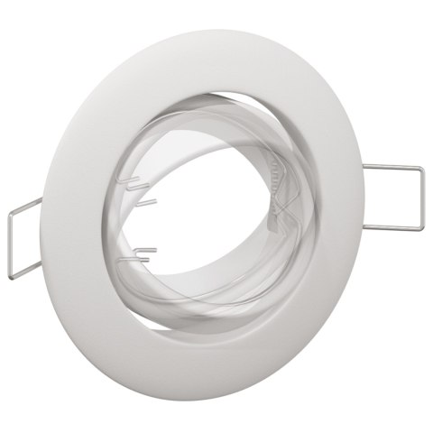 VidaXL Wpuszczane Spotlights 6 sztuk Okrągłe GU10 Białe Ø90 mm Stal