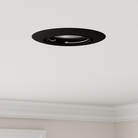 WPUSZCZANE STYLOWE OŚWIETLENIE 24 SZT. OKRĄGŁE GU10 CZARNE Ø90MM STAL