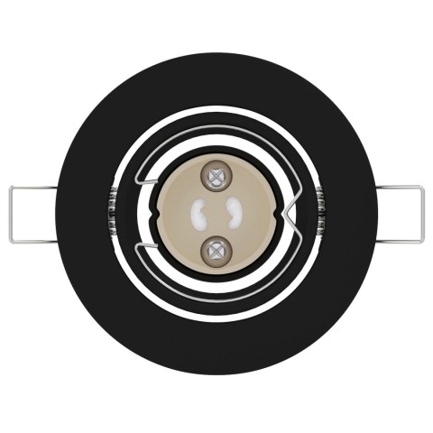 ŻARÓWKI WPUSZCZANE 6 SZT. OKRĄGŁE GU10 CZARNE Ø90MM STAL