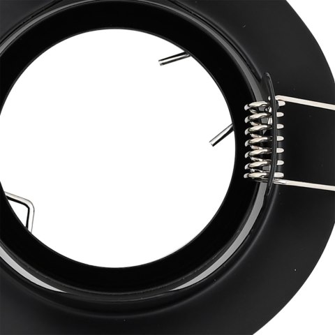 ŻARÓWKI WPUSZCZANE 6 SZT. OKRĄGŁE GU10 CZARNE Ø90MM STAL