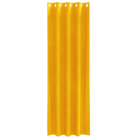 VidaXL Zasłony Blackout z Oczkami 2 szt. Musztardowy Welur