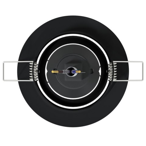ZINTEGROWANE REFLEKTORY 12 SZT. OKRĄGŁE GU10 CZARNY Ø90MM STAL