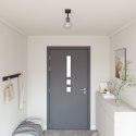 LAMPA SUFITOWA Z REGULOWANYM KLOSZEM SZKLANYM ANTRACYTOWYM E27