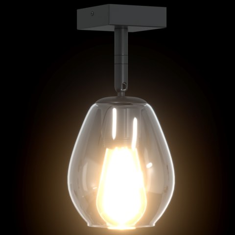 LAMPA SUFITOWA Z REGULOWANYM KLOSZEM SZKLANYM ANTRACYTOWYM E27