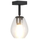 LAMPA SUFITOWA Z REGULOWANYM KLOSZEM SZKLANYM ANTRACYTOWYM E27