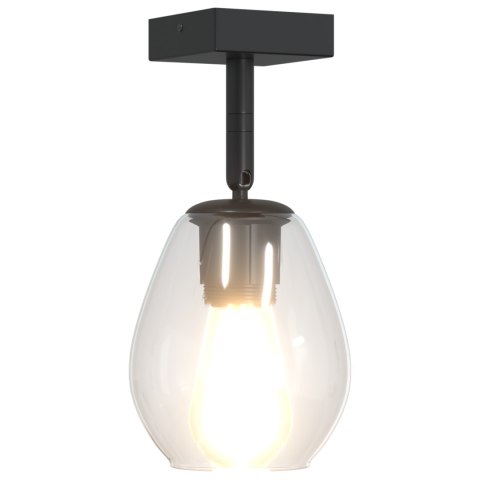 LAMPA SUFITOWA Z REGULOWANYM KLOSZEM SZKLANYM ANTRACYTOWYM E27