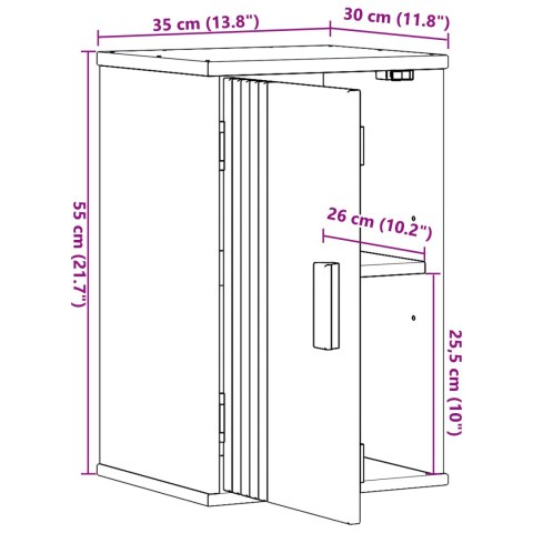 SZAFKA ŁAZIENKOWA 35X30X55CM Z LITEGO DREWNA SOSNOWEGO