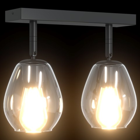 KINKIETY Z REGULOWANYM KLOSZEM SZKLANYM ANTHRACITE E27