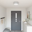 LAMPA SUFITOWA OKRĄGŁA WPUSZCZANA SZARA Ø 30CM TKANINA E27