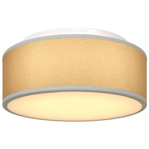 LAMPA SUFITOWA OKRĄGŁA WPUSZCZANA SZARA Ø 30CM TKANINA E27