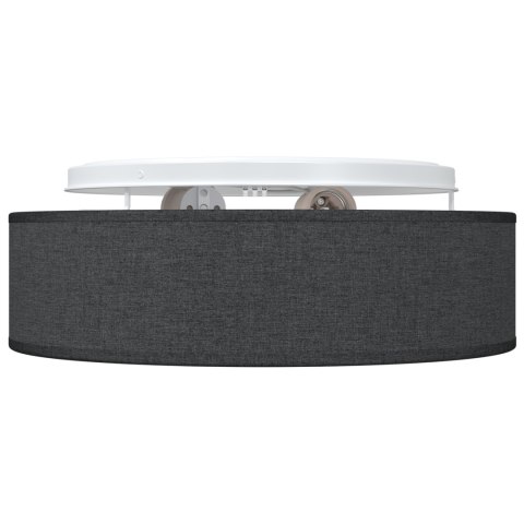 LAMPA SUFITOWA PŁASKOSUFITOWA CZARNA Ø 38CM TKANINA E27