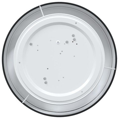 LAMPA SUFITOWA PŁASKOSUFITOWA CZARNA Ø 38CM TKANINA E27