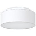 LAMPA SUFITOWA WPUSZCZANA BIAŁA Ø 30CM TKANINA E27