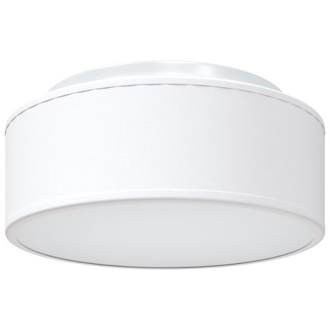 LAMPA SUFITOWA WPUSZCZANA BIAŁA Ø 30CM TKANINA E27