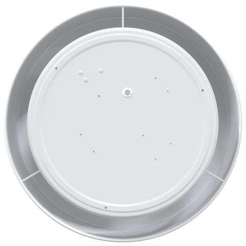 LAMPA SUFITOWA WPUSZCZANA BIAŁA Ø 30CM TKANINA E27