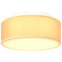 LAMPA SUFITOWA WPUSZCZANA BIAŁA Ø 30CM TKANINA E27