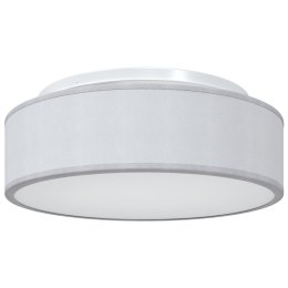 LAMPA SUFITOWA WPUSZCZANA SZARA Ø 38CM Z TKANINY E27